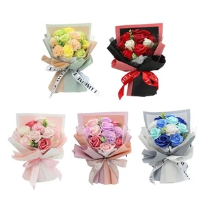 Creative Soap Flower Bouquet Valentine's Gift Decor Ornament Decoration - Picture 1 of 31