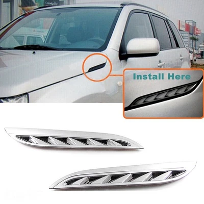 Chrome Side Air Intake Vent Grille Covers Trim For 2006-2013 Suzuki Grand Vitara - Image 1 of 4