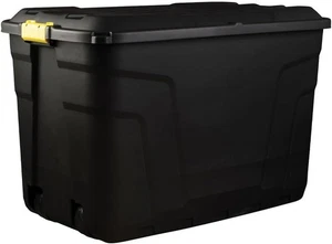 Storage Box with Wheels and Lid Strata XXL 145Liter Plastic Heavy Duty - Picture 1 of 2