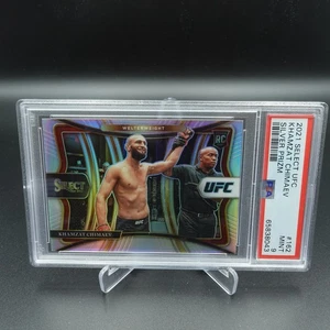 Tarjeta de novato PSA 9 como nueva Panini UFC SELECT 2021 KHAMZAT CHIMAEV SILVER PRIZM #162 - Imagen 1 de 2