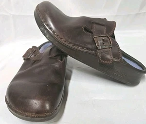 Birkenstock Boston Clogs Damen EU 41 geöltes Leder braun Bourbon Schuhe *LESEN* - Bild 1 von 19