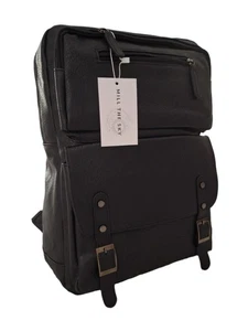 Mill The Sky: Travel-CUBE Heavy Duty Square Retro Vibe Faux Leather Backpack - Picture 1 of 9