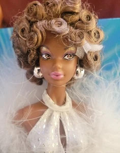 Celebrate Disco Barbie Doll African American AA With Feather Boa Out Of Box - Picture 1 of 10