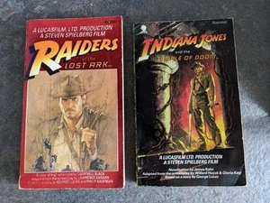 Raiders of the Lost Ark and Temple of Doom x2 Indiana Jones Film Original Books - Picture 1 of 13