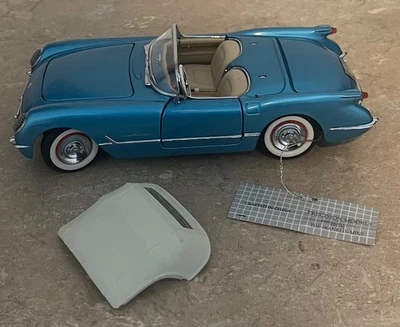 Chevrolet Corvette 1955 Franklin como nuevo azul escala 1:24 fundido a presión Foto 1 de 4