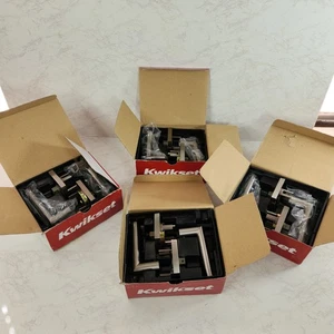 4 Stück Kwikset 154MIL SQT 15 Milan Durchgangstürhebel Set Quadratisch Satin Nickel - Bild 1 von 19