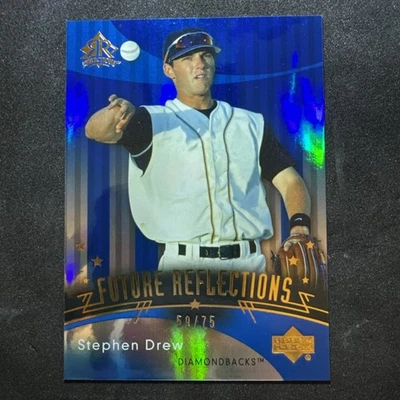 Stephen Drew 2005 Upper Deck Reflections Blue Future Reflections #/75 - Image 1 of 4