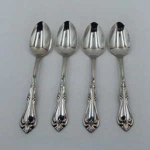 W.M. Dalton by Oneida Briarwood Stainless Flatware Dessert Teaspoons Lot of 4 - Picture 1 of 9
