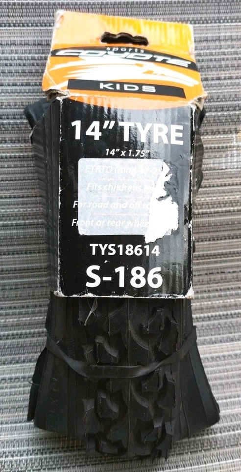 Neumático de bicicleta de montaña para niños Coyote, MTB, 14x1,75 plegable - nuevo y sin usar  Foto 1 de 4