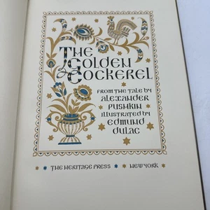 Edmund Dulac Color Illustrations "Golden Cockerel" + Slipcase Fairy Tale Pushkin - Picture 1 of 11
