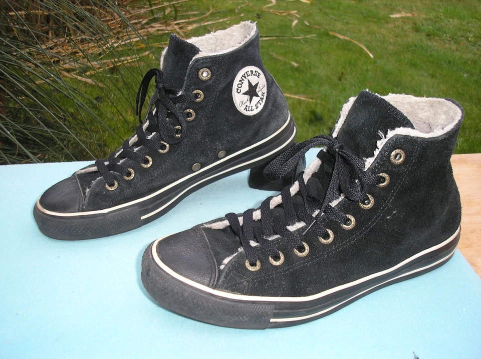 Original CONVERSE, Chucks Sneaker HI, Gr. 41,5, Schwarz, Gefüttert, Echtleder ! - Bild 1 von 4