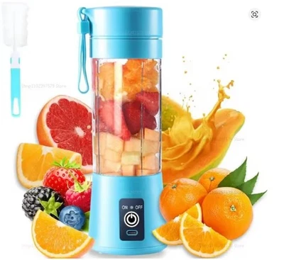 Spremiagrumi Elettrico Portatile 380ml USB Ricaricabile Frullatore Mini Food Proce - Immagine 1 di 4