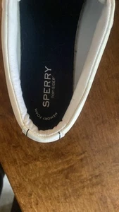 Zapatillas deportivas Sperry para mujer STS86035 blancas superiores laterales charter ltt moda zapatos talla 11 - Imagen 1 de 6