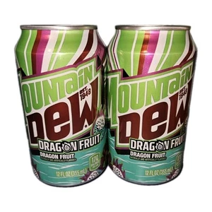 2x Mountain Dew Dragon Fruit Soda 12oz Cans Unopened MTN - Walmart Exclusive - Picture 1 of 1