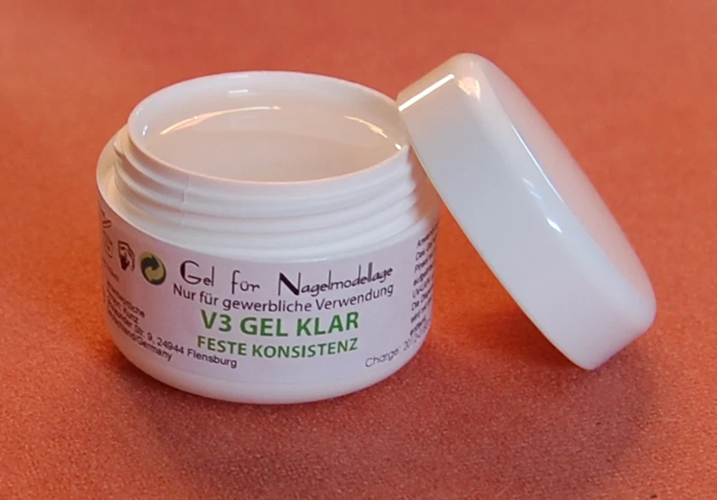 V3 Aufbau UV Gel klar Dickviskos 15 ml  Fiberglasgel - Bild 1 von 1