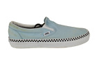 Vans Classic Slip On Check Foxing Light Blue Womens Size 10 Skate Shoes