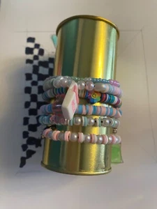 One clay and seed bead bracelets handmade check desc cute adjustable jewellery - Picture 1 of 7