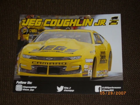 2019 JEG COUGHLIN JR. JEGS PRO STOCK NHRA POSTCARD Cover
