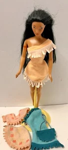 Disney Pocahontas Braided Beauty Doll Vintage 1995 Two Extra Outfits - Picture 1 of 8
