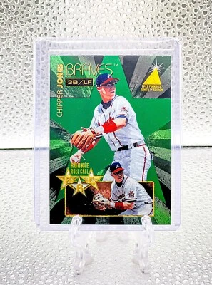 CHIPPER JONES 1995 Pinnacle Zenith #3 ROOKIE ROLL CALL RC INSERT BRAVES HOF - Image 1 of 2