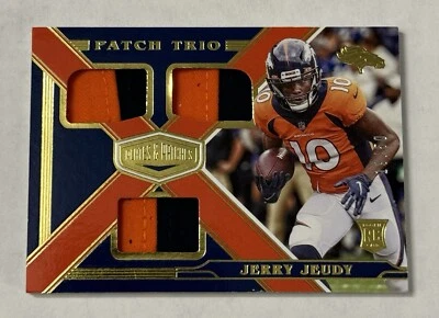 JERRY JEUDY Panini ROOKIE TRIPLE JERSEY RELIC Gold SP Variation RC #’d/50 - Image 1 of 3