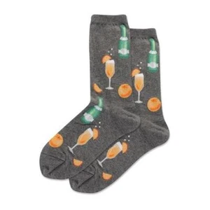 Hotsox Women's Mimosa Crew Socks 1 Pair, Charcoal Heather, Women's 9-11 - Picture 1 of 1