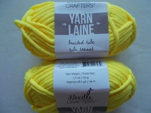 Needle Crafters braided tube yarn, Sunshine, lot of 2 (48 yds ea) - Picture 1 of 2