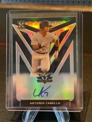 2020 LEAF VALIANT ANTONIO CABELLO AUTOGRAPH AUTO BLUE /50 - Image 1 of 2