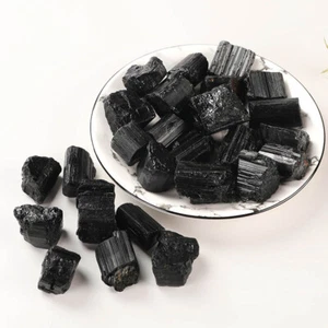 Raw Rough Natural Black Home Decor 50/100g Tourmaline Stone Rock Mineral Crystal - Picture 1 of 6