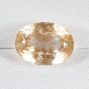 15,31 ct RARO TIPO DE TOPACIO RUTILO DORADO 100% NATURAL SIN TRATAR Ovalado Ver Vdo B - Imagen 1 de 2