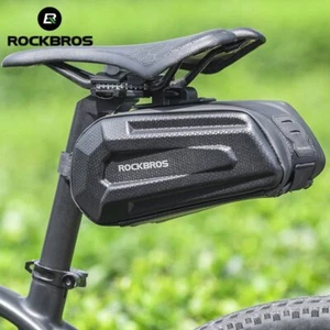 Bicycle Seatpost Bag MTB Bike Rear Tail Seat Saddle Bag Waterproof Hard Shell - Picture 1 of 12
