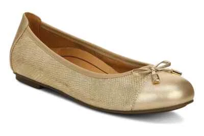Vionic Minna Cap Toe Flats in Gold Snake Print 2650 Size 9 M - Image 1 of 4