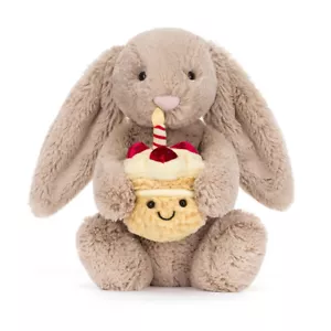 Jelly Cat Beige Birthday Bunny Cute Plush Toy Cake Soft Stuffed 2025 - Picture 1 of 4