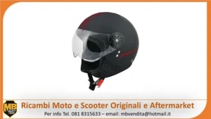 CASCO MOTO E SCOOTER JFM NERO OPACO PORPORA VISIERA ELICOTTERO DEMI JET - Imagen 1 de 1