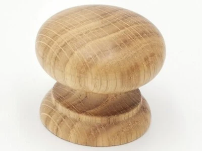 1 x  Wooden  Knob Kitchen Doors Solid Oak  Cabinets 44 mm Diameter Wood - Image 1 of 4