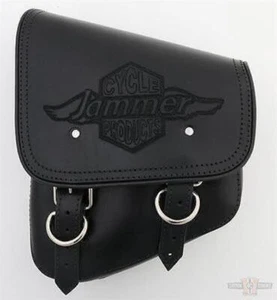 HARLEY BLACK JAMMER LEFT SIDE SADDLEBAG SOFTAIL 86-UP / RIGID MODELS - Picture 1 of 1