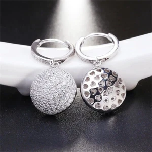 Luxury Cubic Zirconia Drop Earrings Women 925 Silver Anniversary Jewelry - Bild 1 von 4