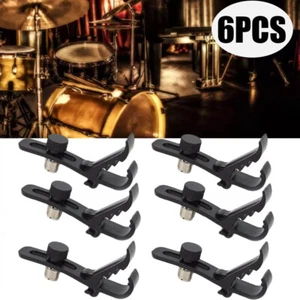 6PCS Drum Microphone Clip, Adjustable Mic Mount Clamp Holder Mic Securing Clip - Picture 1 of 15