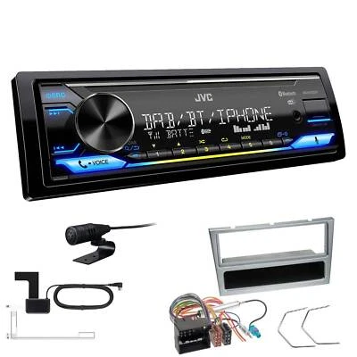 JVC DAB+ Bluetooth inkl. Antenne Autoradio für Opel Corsa C 2004-2006 matt chrom - Bild 1 von 4