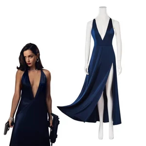 Cosplay Ballerina Agent Eve Sexy V Evening Maxi Dress Halloween Party Costumes - Picture 1 of 7