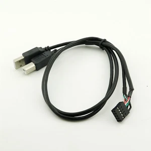 50cm USB 2.0 A + B Male to Dupont 10 Pin Female Header Motherboard Adapter Cable - Picture 1 of 5