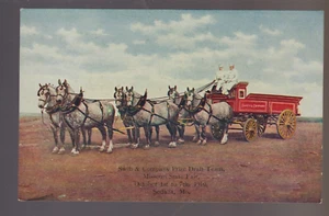 Sedalia MO 1910 SWIFT & COMPANY DELIVERY WAGON Prize Team MISSOURI STATE FAIR! - Picture 1 of 3