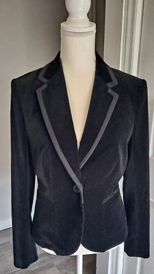 Blazer/chaqueta academia gótica estilo terciopelo negro talla limitada 8 Foto 1 de 4