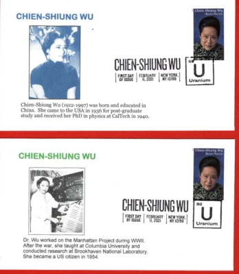 Chien-Shiung Wu, Nuclear Physicist, Science, Physics, 2 FDCs - Image 1 of 3