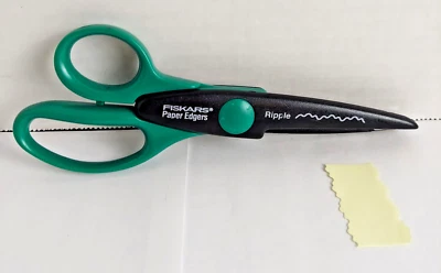 Fiskars Crafting Scissors Paper Edgers RIPPLE Arts & Crafts Scrapbooking Scallop - Image 1 of 4