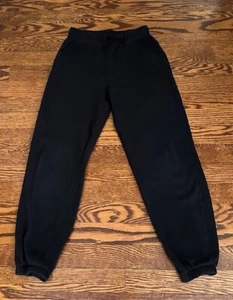 H&M GIRLS KIDS Black 2 Pockets, 80%COTTON SWEATPANTS JOGGER SIZE 10 - Picture 1 of 4
