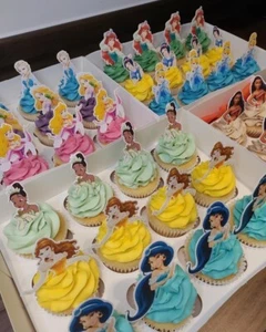 Princesses cupcake toppers,(half-body,no picks attached,non-edible) - Picture 1 of 5