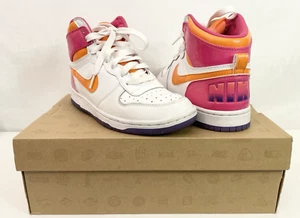 Nike Big High LE Zapatos Tops Altos Talla 8 Blanco Naranja Rosa 358858-181 Para Mujer’s - Imagen 1 de 12