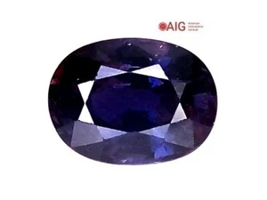 AIG CERTIFIED 2.53CTS Blue to purple natural color change sapphire Oval cut - Picture 1 of 6