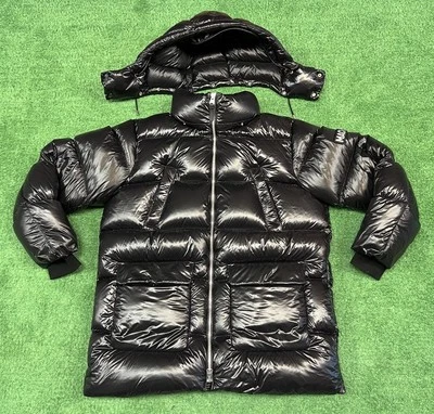 Mackage Puffer Jacket Detachable Hood Men Size 46 Black Authentic Montreal Coats - Image 1 of 4